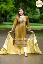 Neelanjona - Premium 100% Cotton 3-Piece - Unstitched